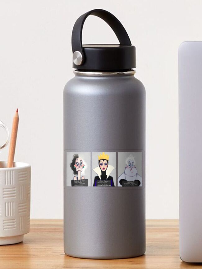 Water Bottle Golden Villains Special Edition, Ursula, Cruella, Evil Queen,  Parody Illustration, Golden Girls, LGBTQ Drinkware, Water Bottle 