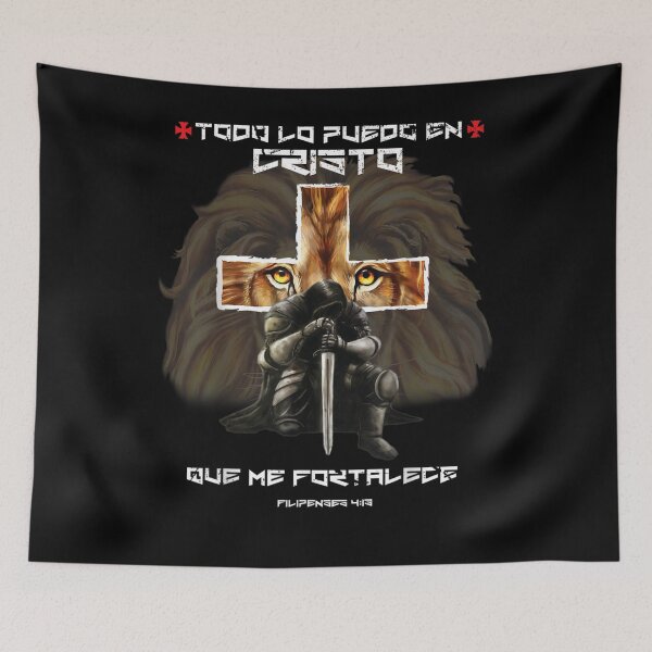 Item preview, Filipenses 4 13 Lion Judah Christian Spanish Gifts Men Cross  designed and sold by zpruby.