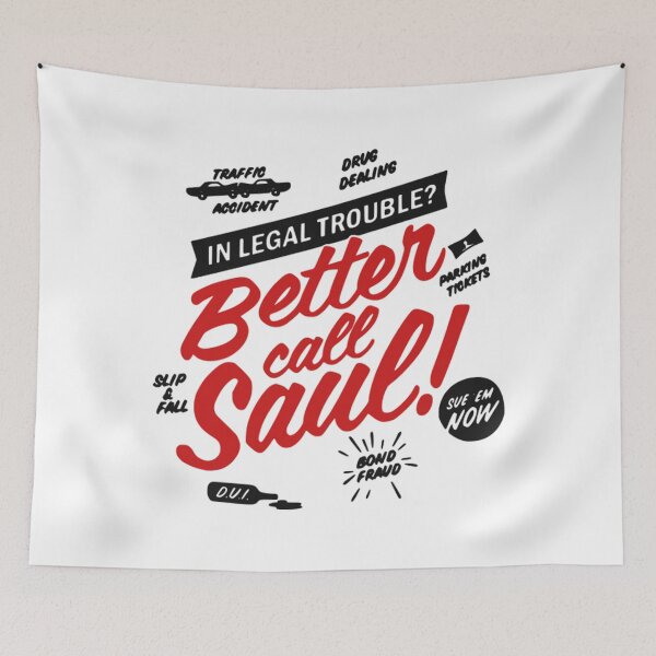 Aperçu de l'œuvre T-shirt Mieux appeler SaulMieux appeler Saul créée et vendue par HubeAtoni.