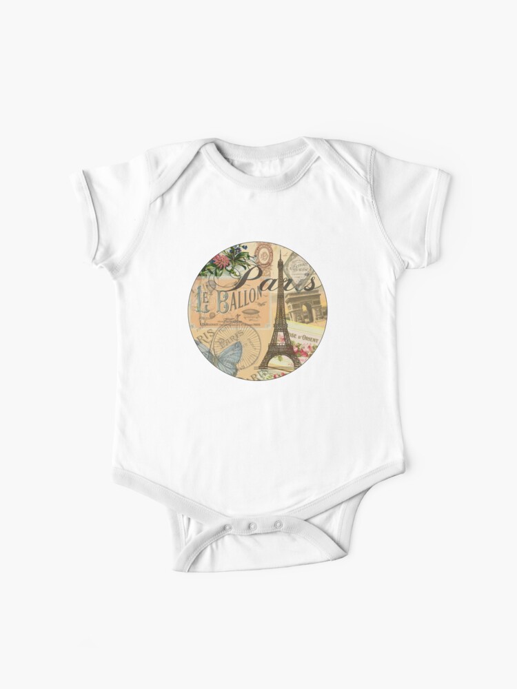 French Paris Vintage Collage France Europe Travel | Baby One-Piece