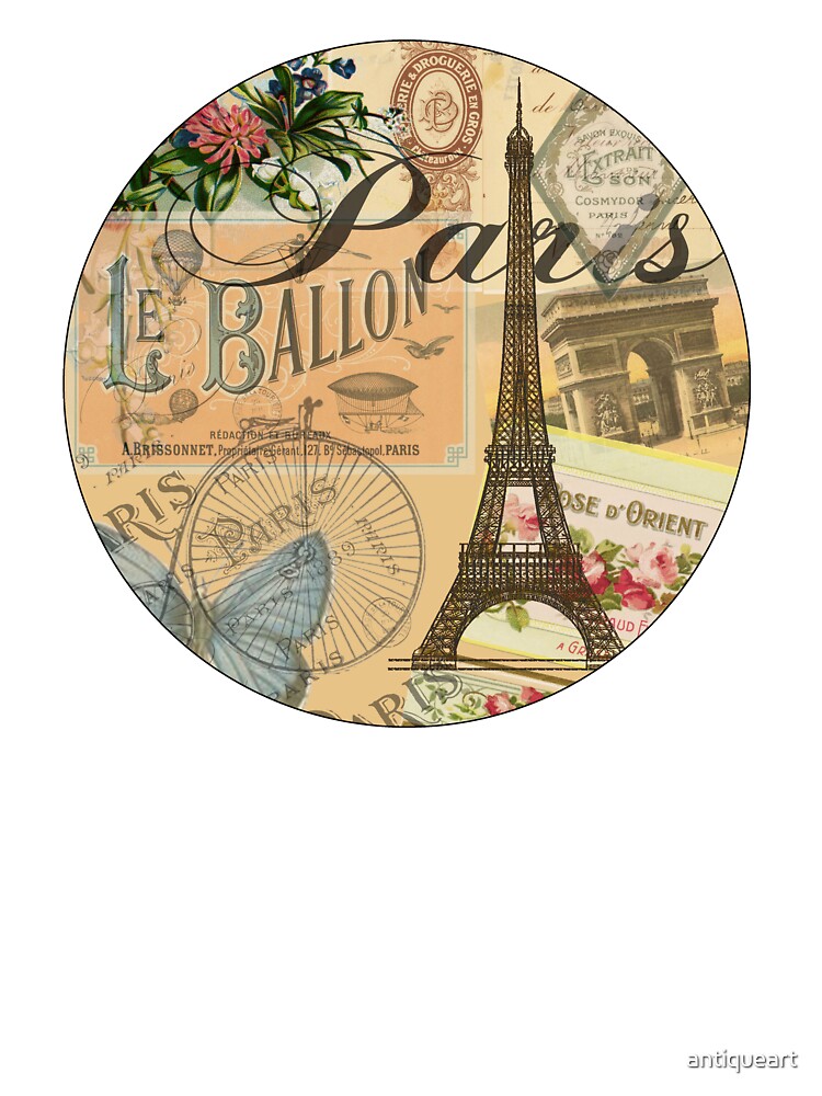 French Paris Vintage Collage France Europe Travel | Baby One-Piece