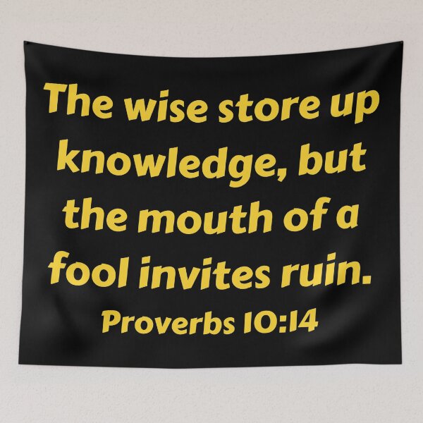 Item preview, Bible Verse Proverbs 10:14 designed and sold by Prayingwarrior.