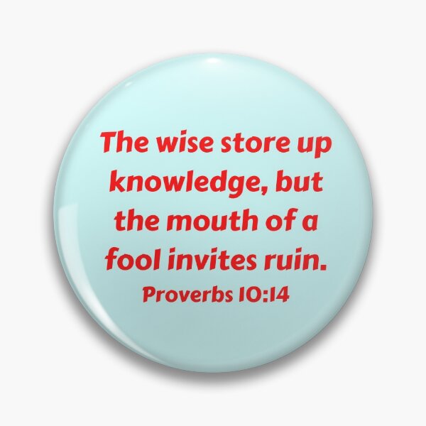 Item preview, Bible Verse Proverbs 10:14 designed and sold by Prayingwarrior.