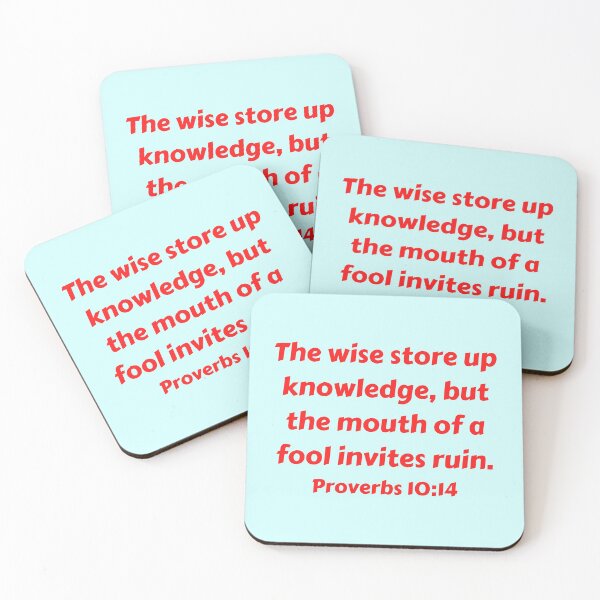 Item preview, Bible Verse Proverbs 10:14 designed and sold by Prayingwarrior.