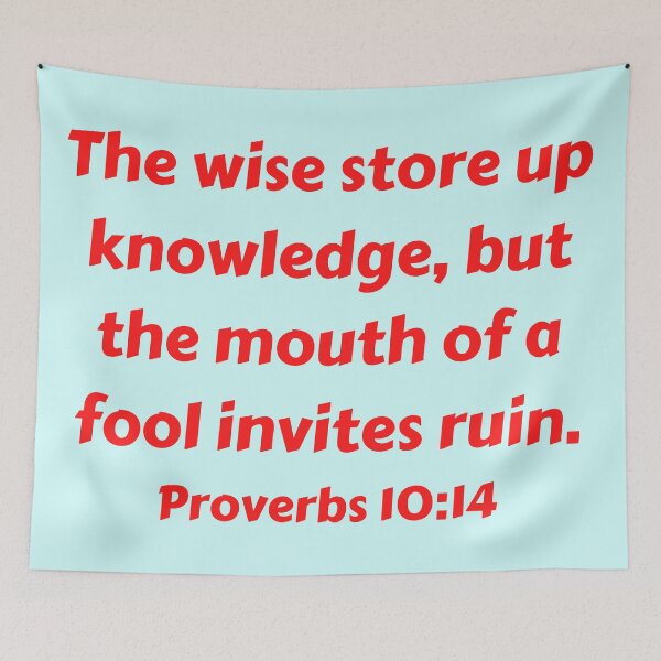 Item preview, Bible Verse Proverbs 10:14 designed and sold by Prayingwarrior.