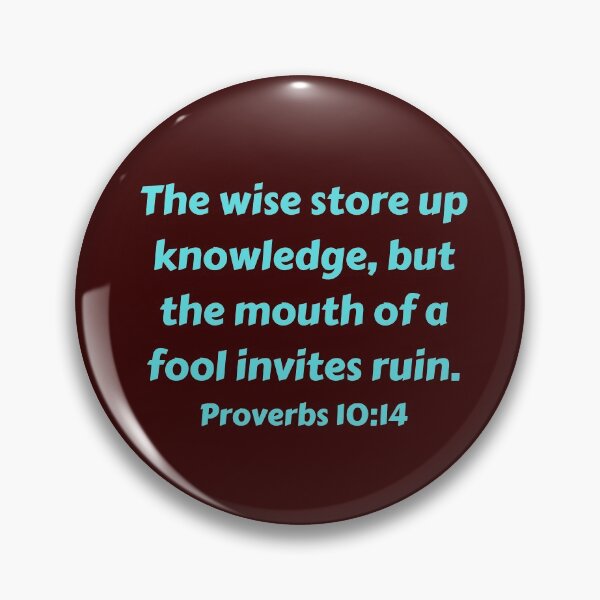 Item preview, Bible Verse Proverbs 10:14 designed and sold by Prayingwarrior.