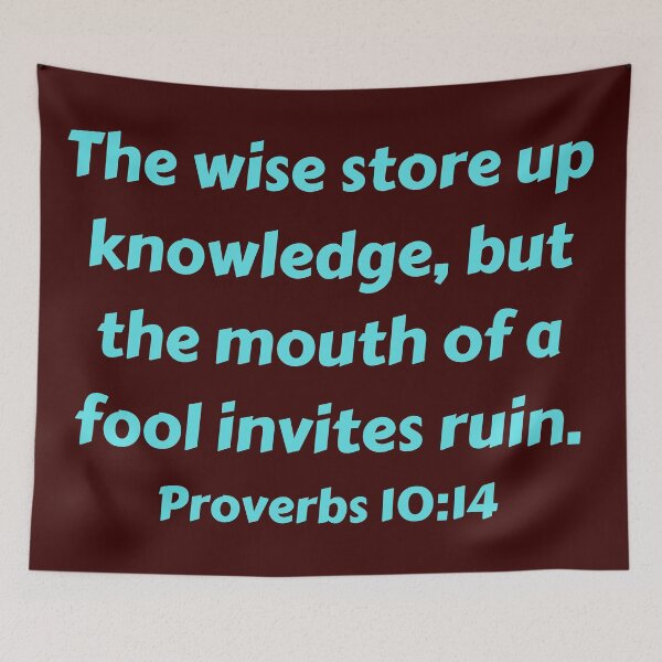 Item preview, Bible Verse Proverbs 10:14 designed and sold by Prayingwarrior.