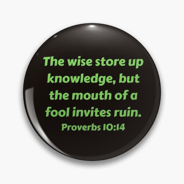 Item preview, Bible Verse Proverbs 10:14 designed and sold by Prayingwarrior.
