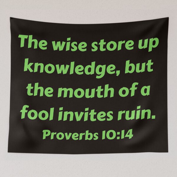 Item preview, Bible Verse Proverbs 10:14 designed and sold by Prayingwarrior.