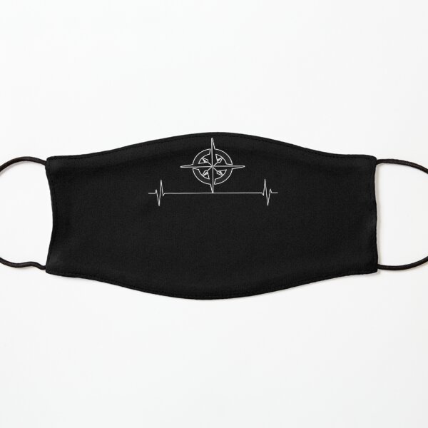 Compass Navigation Travel Vintage Heartbeat Kids Mask
