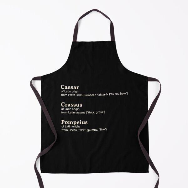 Item preview, First Triumvirate of Caesar, Crassus, and Pompey names etymology designed and sold by YourNameStory.