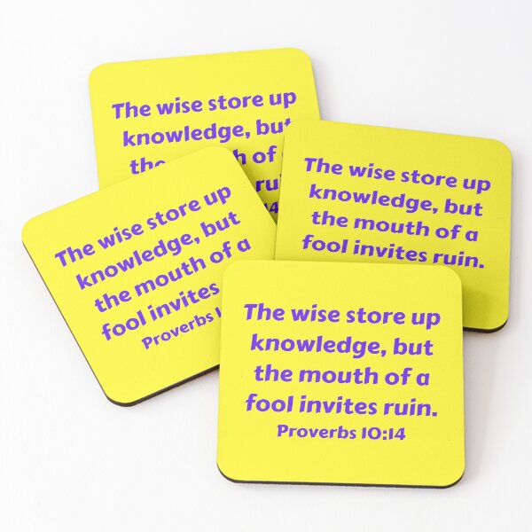 Item preview, Bible Verse Proverbs 10:14 designed and sold by Prayingwarrior.