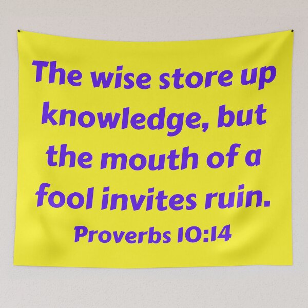 Item preview, Bible Verse Proverbs 10:14 designed and sold by Prayingwarrior.