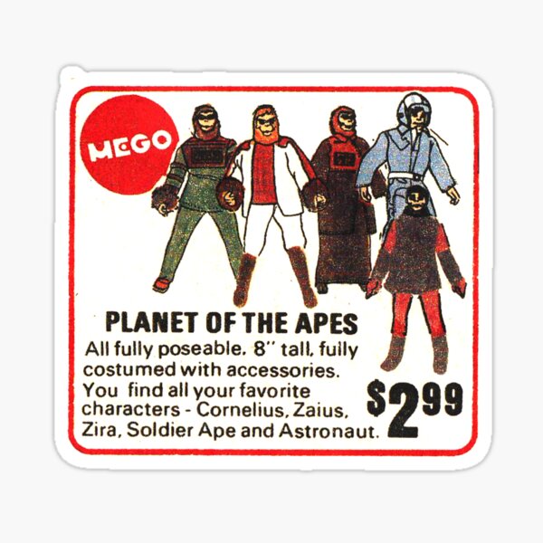 Mego Planet of the Apes Action Figures Sticker