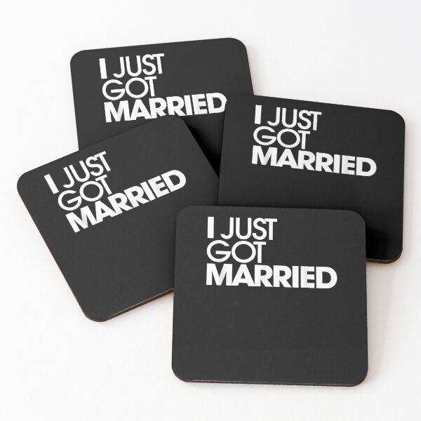 Item preview, I Just Got Married His Hers Newly Married Couple Happy  designed and sold by zpruby.
