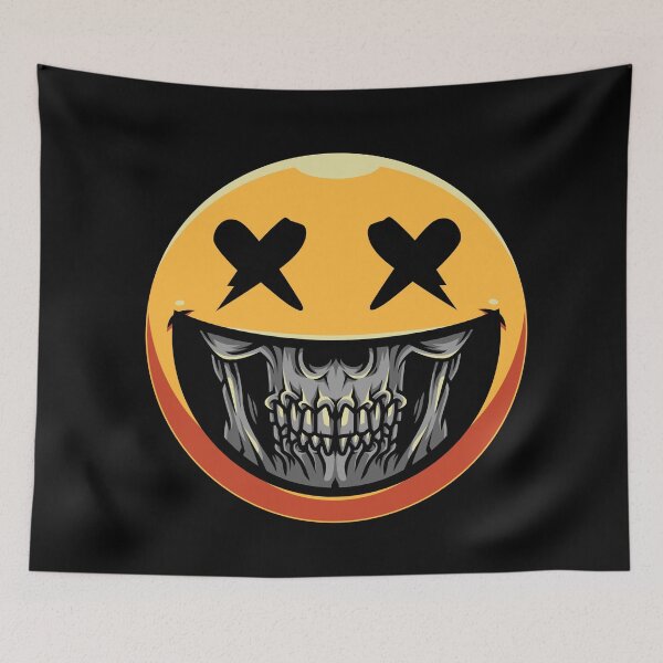 Item preview, Skull Grin Emoticon Illustration designed and sold by Peekonet.
