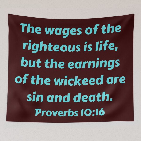 Item preview, Bible Verse Proverbs 10:16 designed and sold by Prayingwarrior.