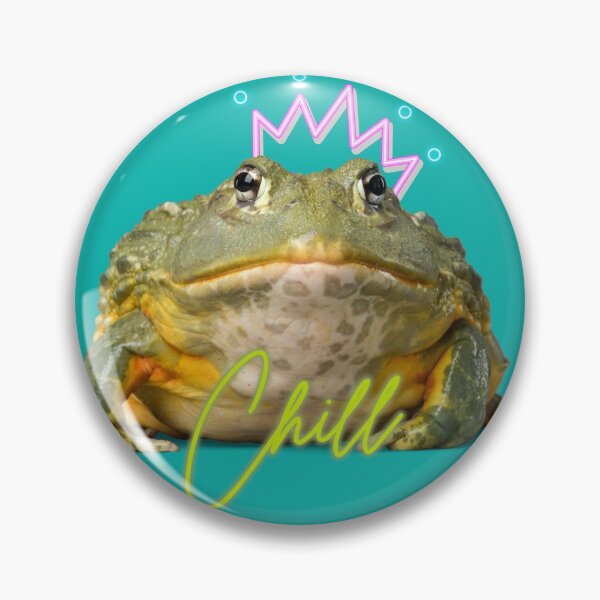 Item preview, African Bullfrog Tshirt Tee Shirt Chillin Cute Funny Kawaii Graphic Cartoony Design for Apparel Accessories Home Decor Skins Totes Bags Wall Art Stickers designed and sold by Rocbebe.