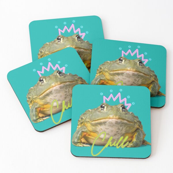 Item preview, African Bullfrog Tshirt Tee Shirt Chillin Cute Funny Kawaii Graphic Cartoony Design for Apparel Accessories Home Decor Skins Totes Bags Wall Art Stickers designed and sold by Rocbebe.
