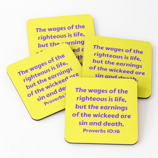 Artikelvorschau, Bible Verse Proverbs 10:16 entworfen und verkauft von Prayingwarrior.