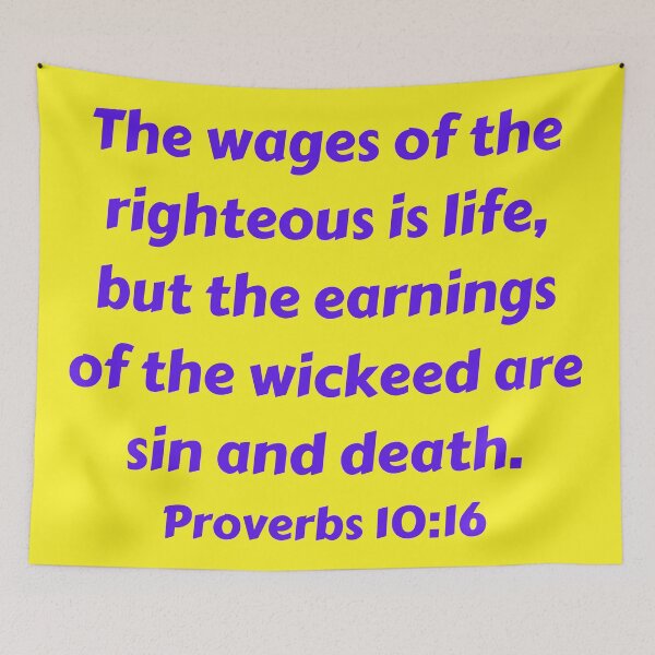 Item preview, Bible Verse Proverbs 10:16 designed and sold by Prayingwarrior.