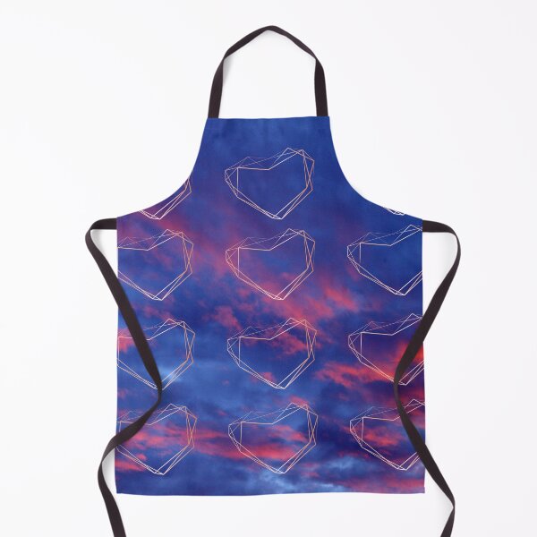Item preview, Geo Hearts in the clouds pattern designed and sold by SkateGalaxy.