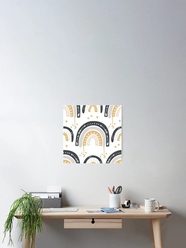 Thumbnail 2 of 3, Poster, Peach Textured Rainbow designed and sold by Patternsonly.