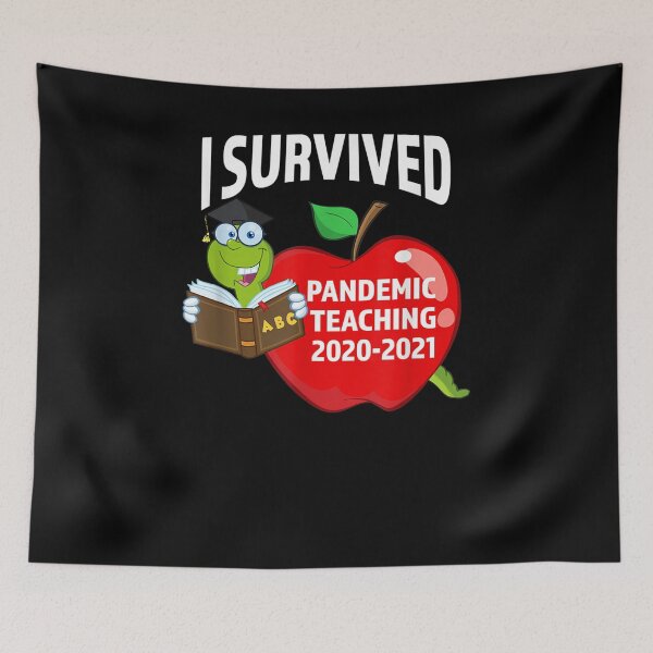 Item preview, Apple Worm Teacher I Survived Pandemic Teaching 2020 2021  designed and sold by zpruby.