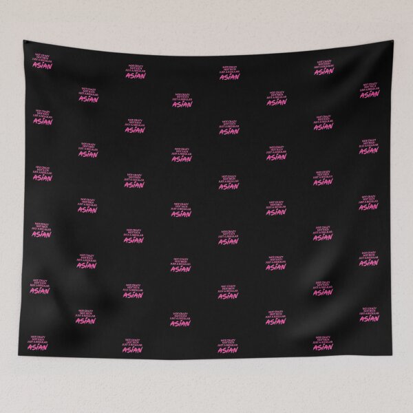 Item preview, Not Crazy Not Rich, Just Asian -Crazy Rich Asians Design in Pink Text- because Chickens are Bitches! designed and sold by katiekendall.