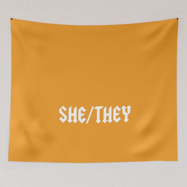 Item preview, She / They Pronoun (Band style) designed and sold by art-fox.