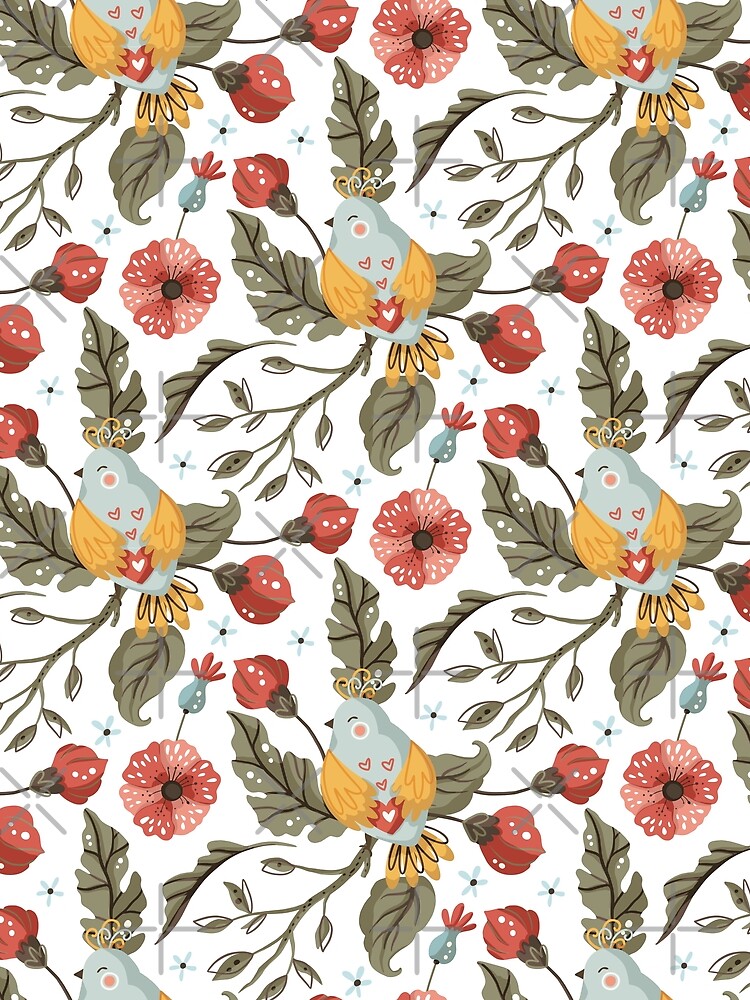 Thumbnail 3 of 3, Scarf, Chubby Cockatiel Pattern designed and sold by Patternsonly.