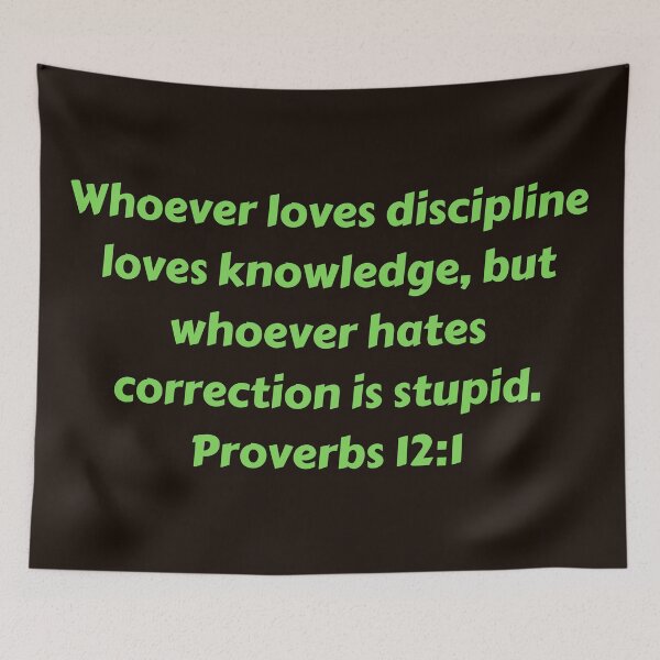 Item preview, Bible Verse Proverbs 12:1 designed and sold by Prayingwarrior.