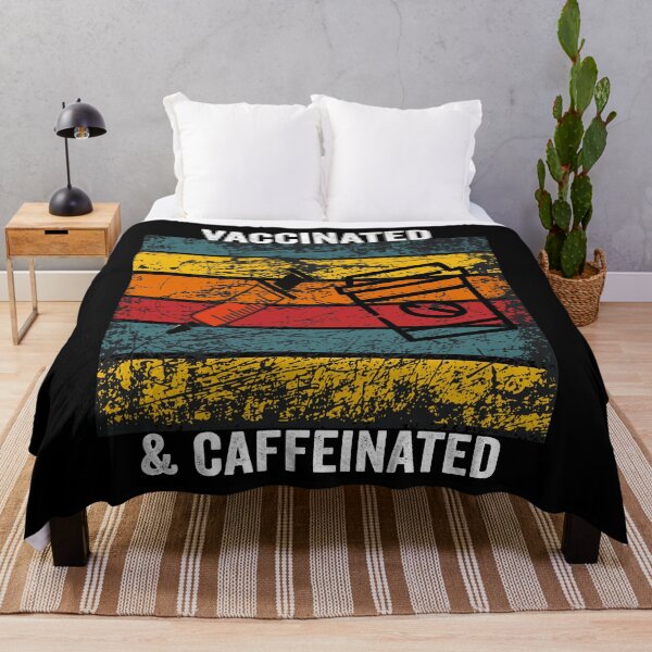 Item preview, Vaccinated And Caffeinated Funny Quote designed and sold by Color-Sparkle.