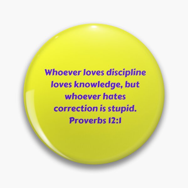 Artikelvorschau, Bible Verse Proverbs 12:1 entworfen und verkauft von Prayingwarrior.