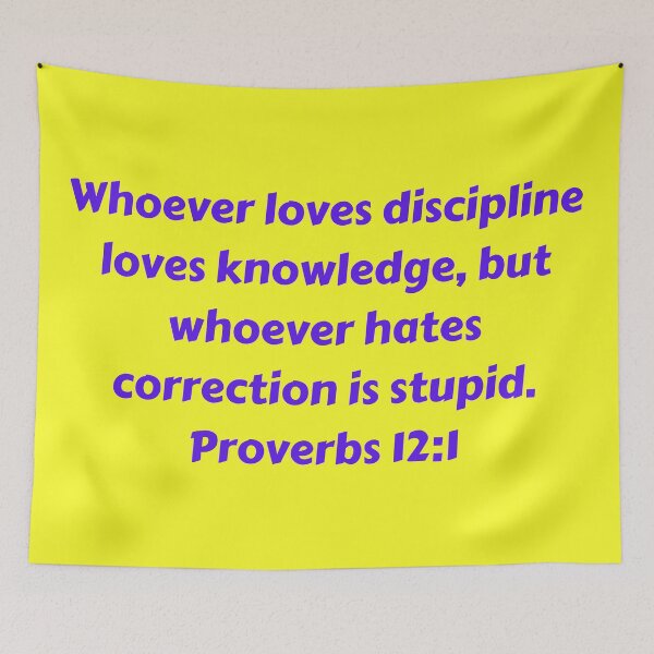 Item preview, Bible Verse Proverbs 12:1 designed and sold by Prayingwarrior.