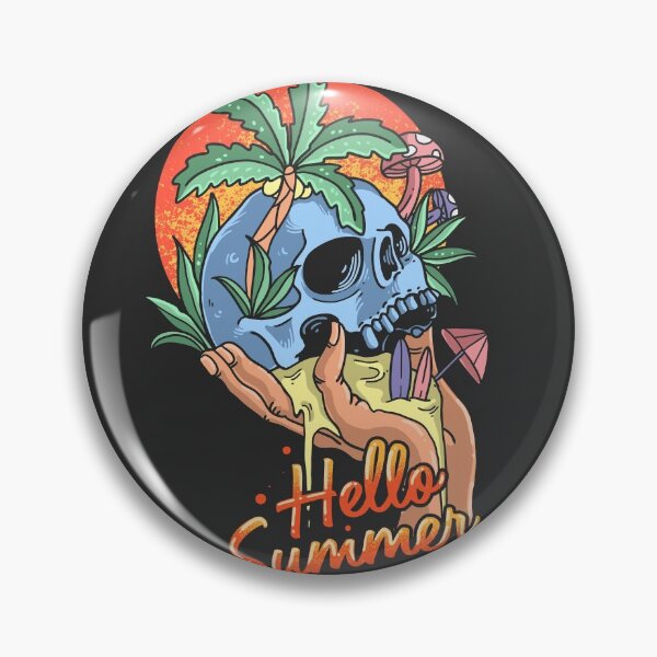 Item preview, Skull Summer Tropical Beach Illustration designed and sold by Peekonet.