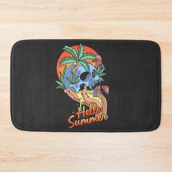 Item preview, Skull Summer Tropical Beach Illustration designed and sold by Peekonet.