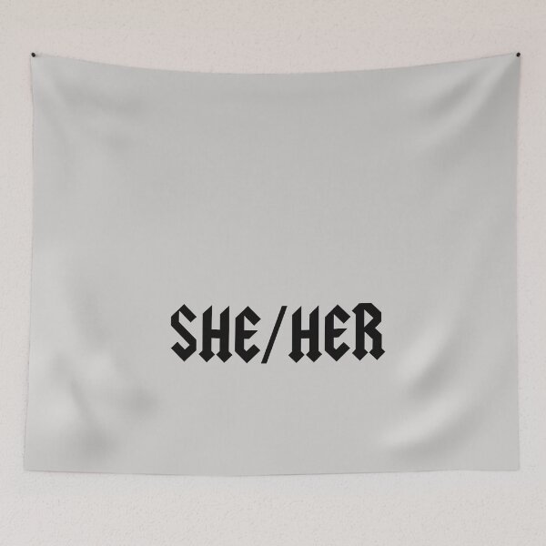 Item preview, She / Her Pronoun Dark Typography designed and sold by art-fox.
