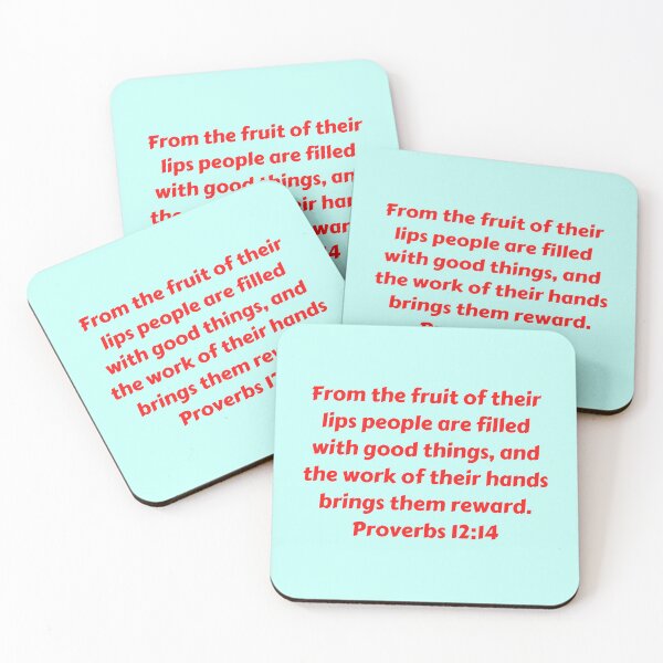 Item preview, Bible Verse Proverbs 12:14 designed and sold by Prayingwarrior.