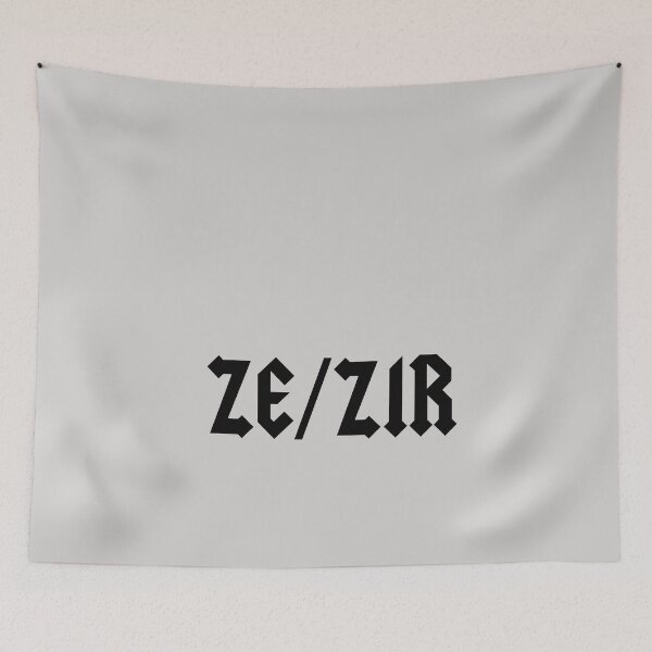 Item preview, Ze / Zir Pronoun Dark Typography designed and sold by art-fox.