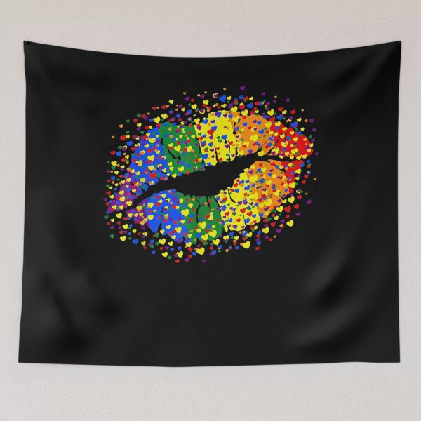 Item preview, Gay Pride Flag Lips Lgbt Pride Parade Rainbow  designed and sold by zpruby.