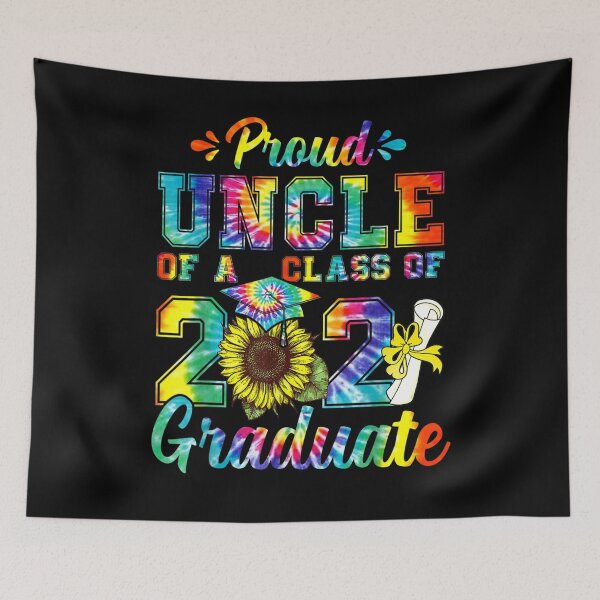 Item preview, Proud Uncle Of A Class Of 2021 Graduate Sunflower Tie Dye  designed and sold by zpruby.
