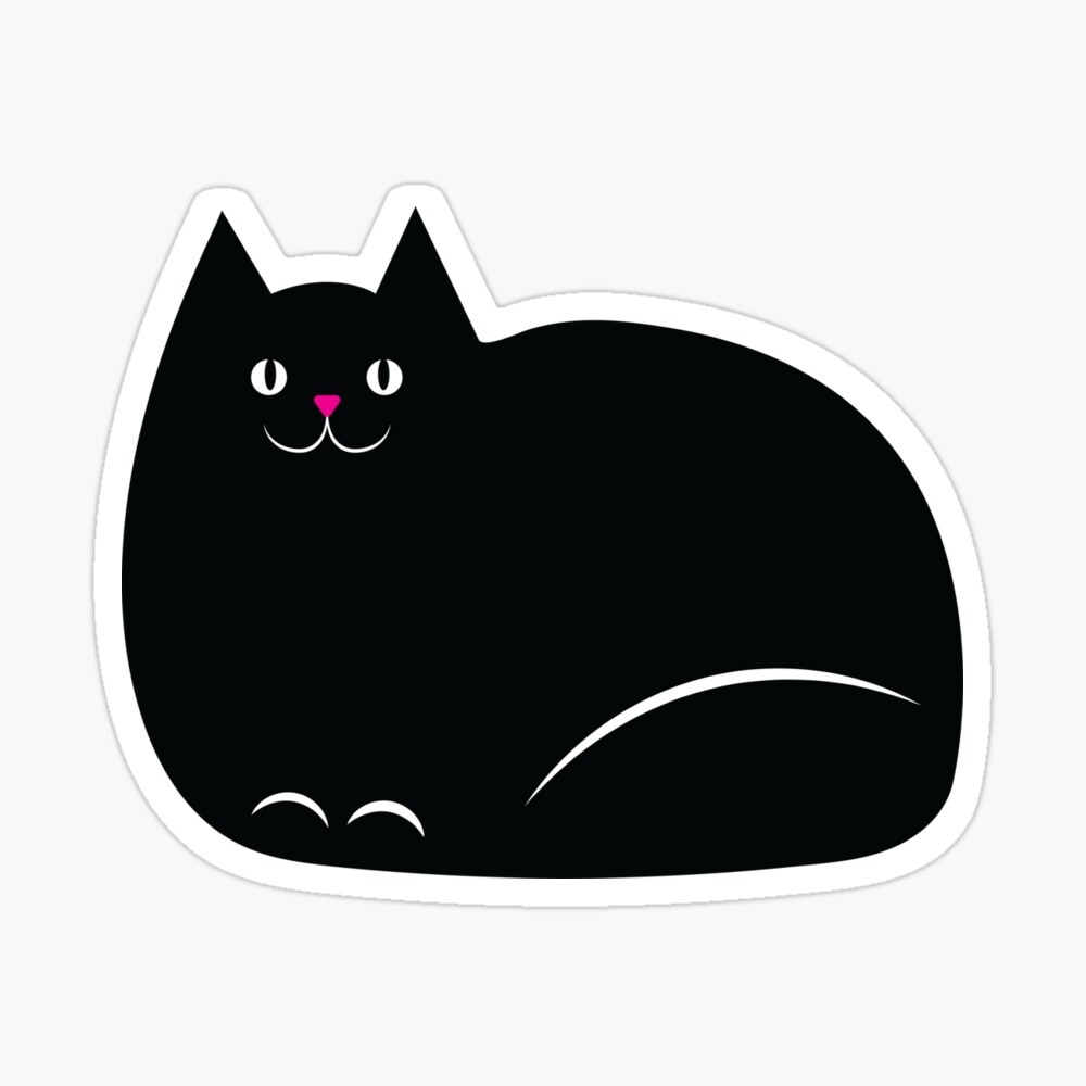 Fat black hot sale cat