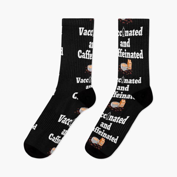 Item preview, Vaccinated And Caffeinated Funny Quote designed and sold by Color-Sparkle.