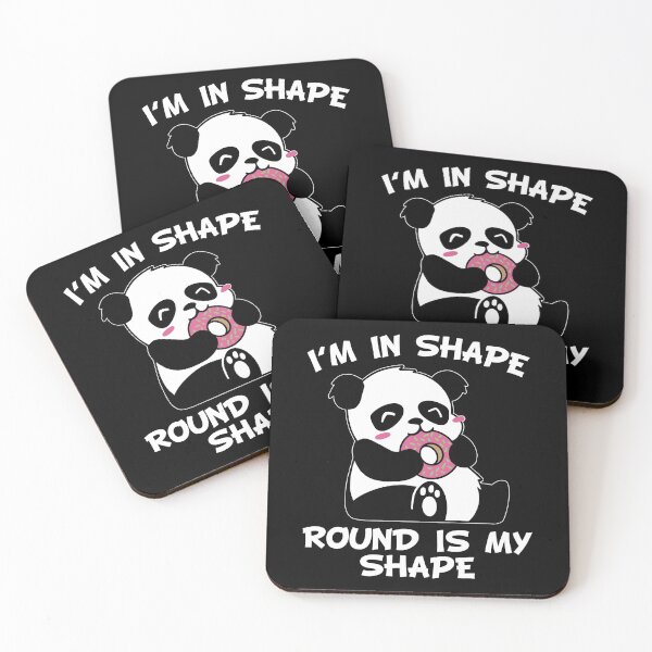 Item preview, I'm In Shape Round Is A Shape Funny Quote Pandabear Donut designed and sold by RJ-Art.
