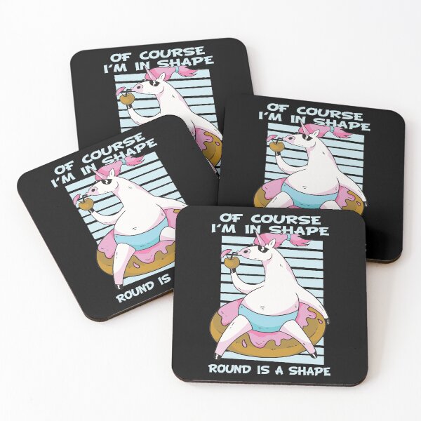 Item preview, I'm In Shape Round Is A Shape Funny Quote Unicorn Donut designed and sold by RJ-Art.