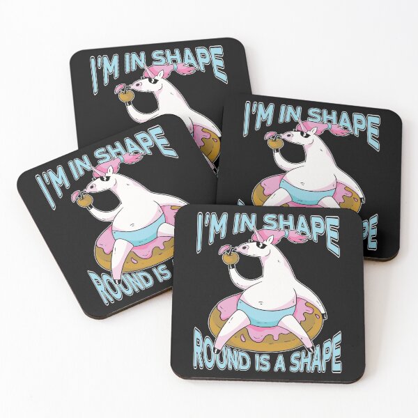 Item preview, I'm In Shape Round Is A Shape Funny Quote Unicorn Donut designed and sold by RJ-Art.