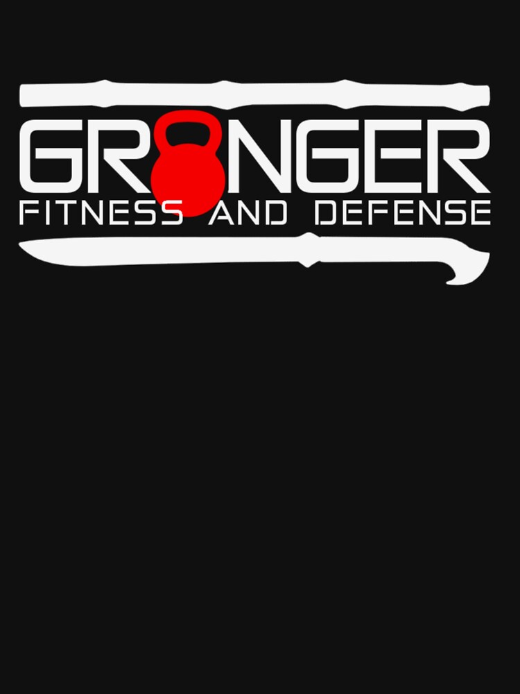 Granger Fitness and Defense Red And White Full logo by johngranger