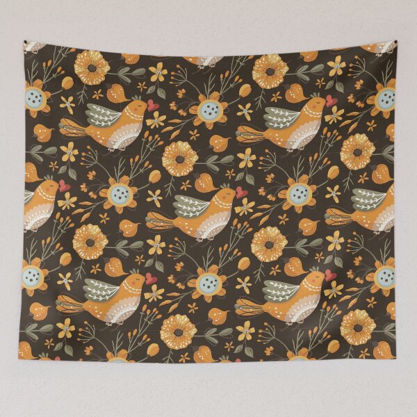 Item preview, Everybirdy orange designed and sold by Patternsonly.