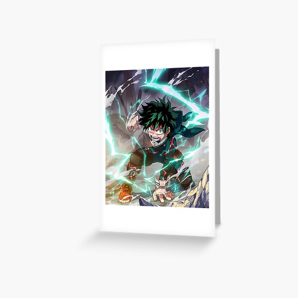 Midoriya Greeting Cards Redbubble - overhaul roblox mask